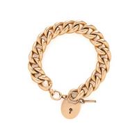 YELLOW GOLD BRACELET WITH LOCK AND KEY CHARM