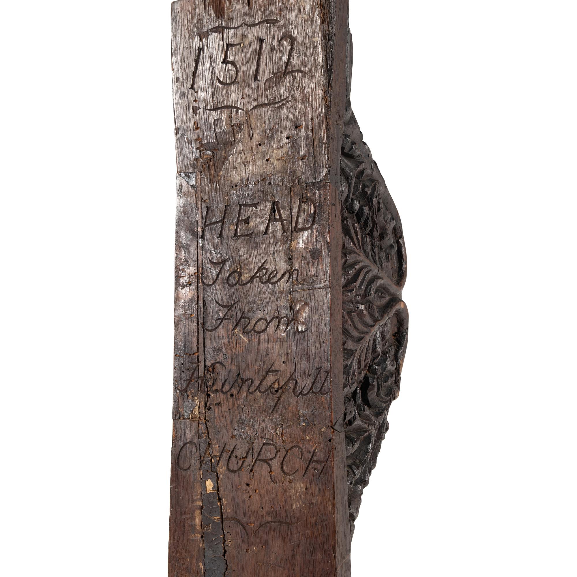 An English Carved Oak Architectural Element