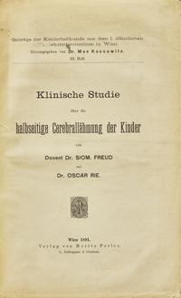[Science, Medicine & Mathematics] Freud, Sigm(und)., and Oscar Rie. Klinische Studie uber die halbseitige Cerebrallahmung der Kinder