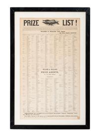 [CIVIL WAR]. Prize List!...Walden & Willard, Prize Agents. [New York?]: N.p., n.d.