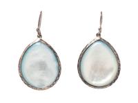 A Pair of Sterling Silver, Blue Topaz and Mother-of-Pearl Earrings, Ippolita, 8.15 dwts.
