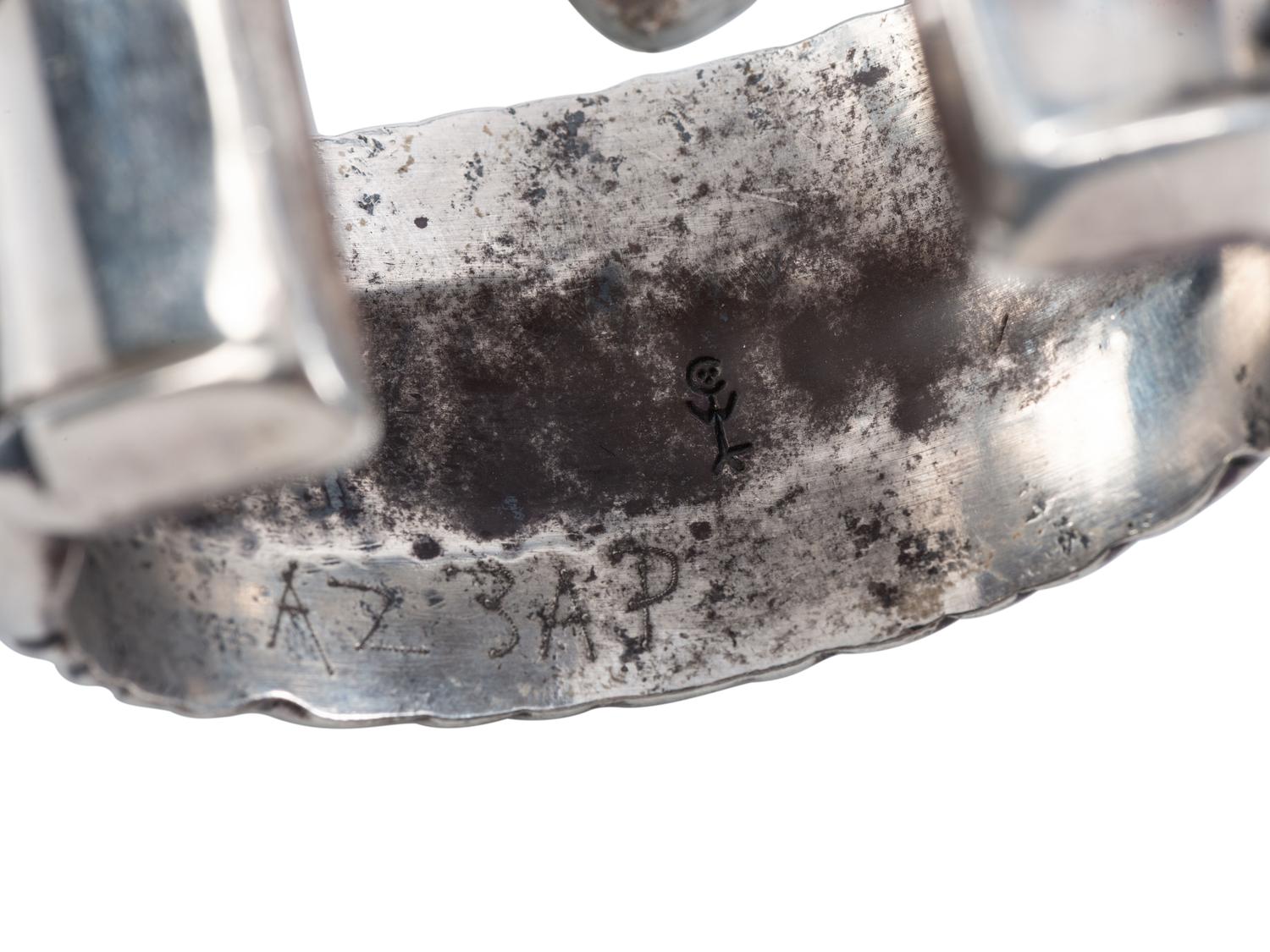 Navajo Silver and Lone Mountain Turquoise Cuff Bracelet