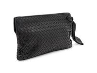 Bottega Veneta, Black Intrecciato Clutch