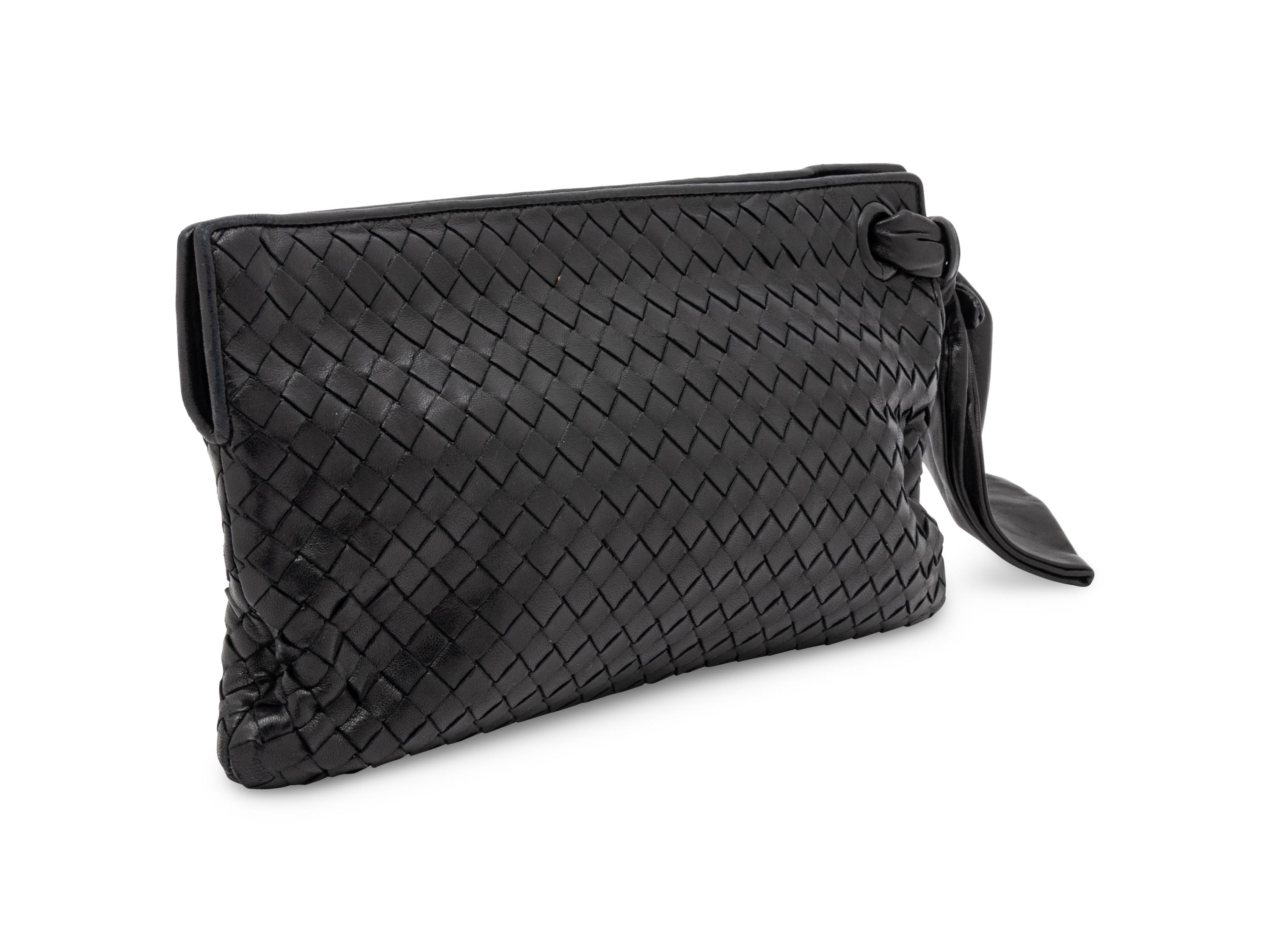 Bottega Veneta, Black Intrecciato Clutch