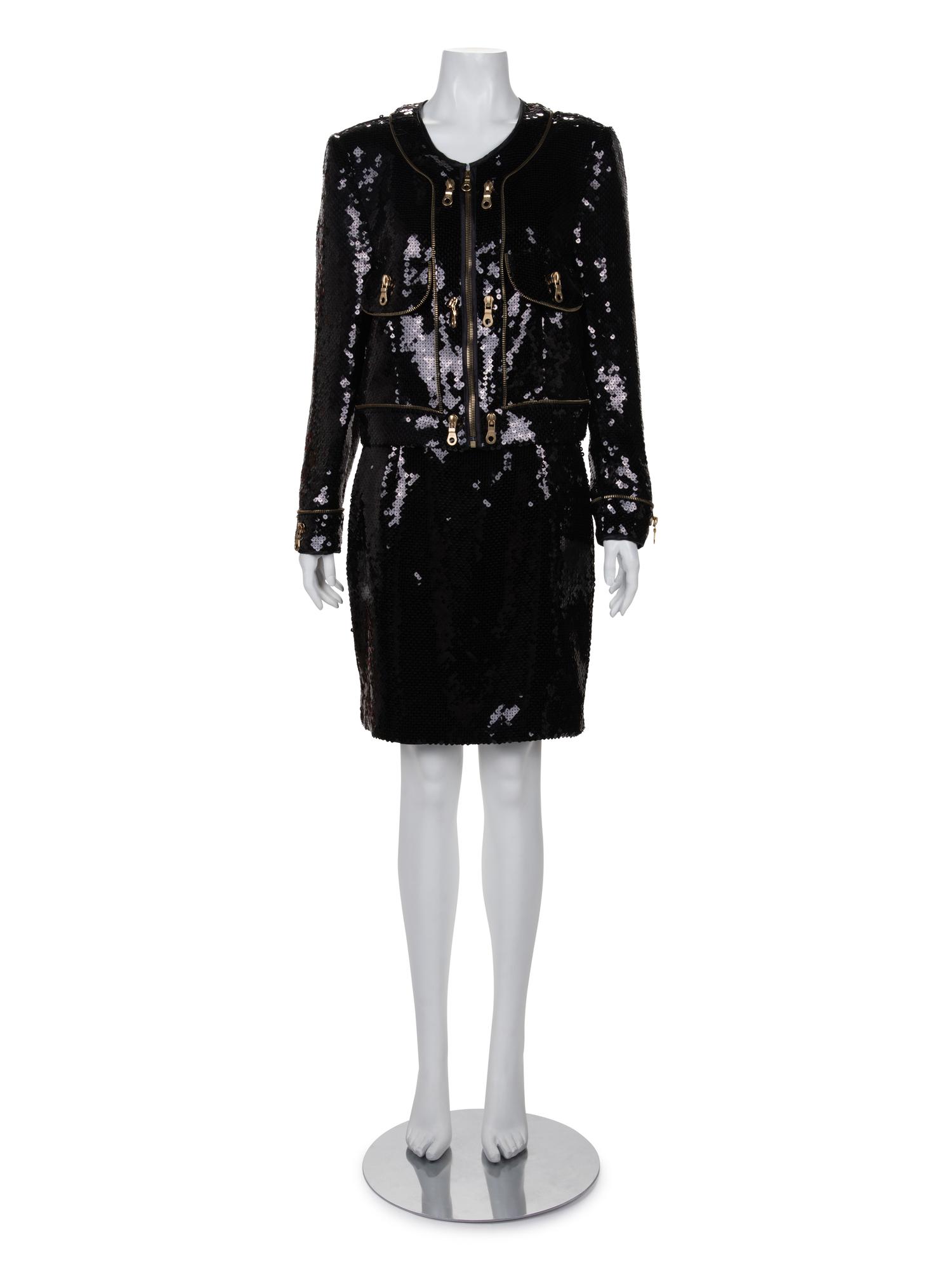 Louis Féraud Sequined Two-Piece Skirt Suit, 1980s