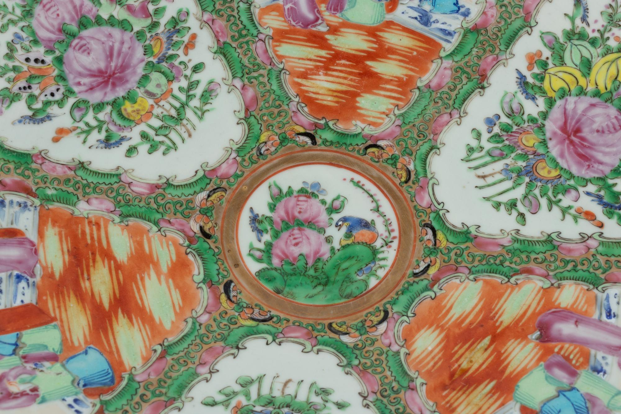 A Collection of Chinese Export Rose Medallion Porcelain Articles