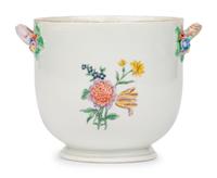 A Chantilly Soft Paste Porcelain Small Bottle Cooler