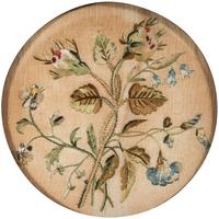 A Victorian Needlework Embroidered Floral Sprig Picture