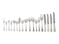 An Assembled Gorham and Durgin Silver Flatware Service
