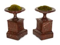A Pair of French Marble Urn Ornaments