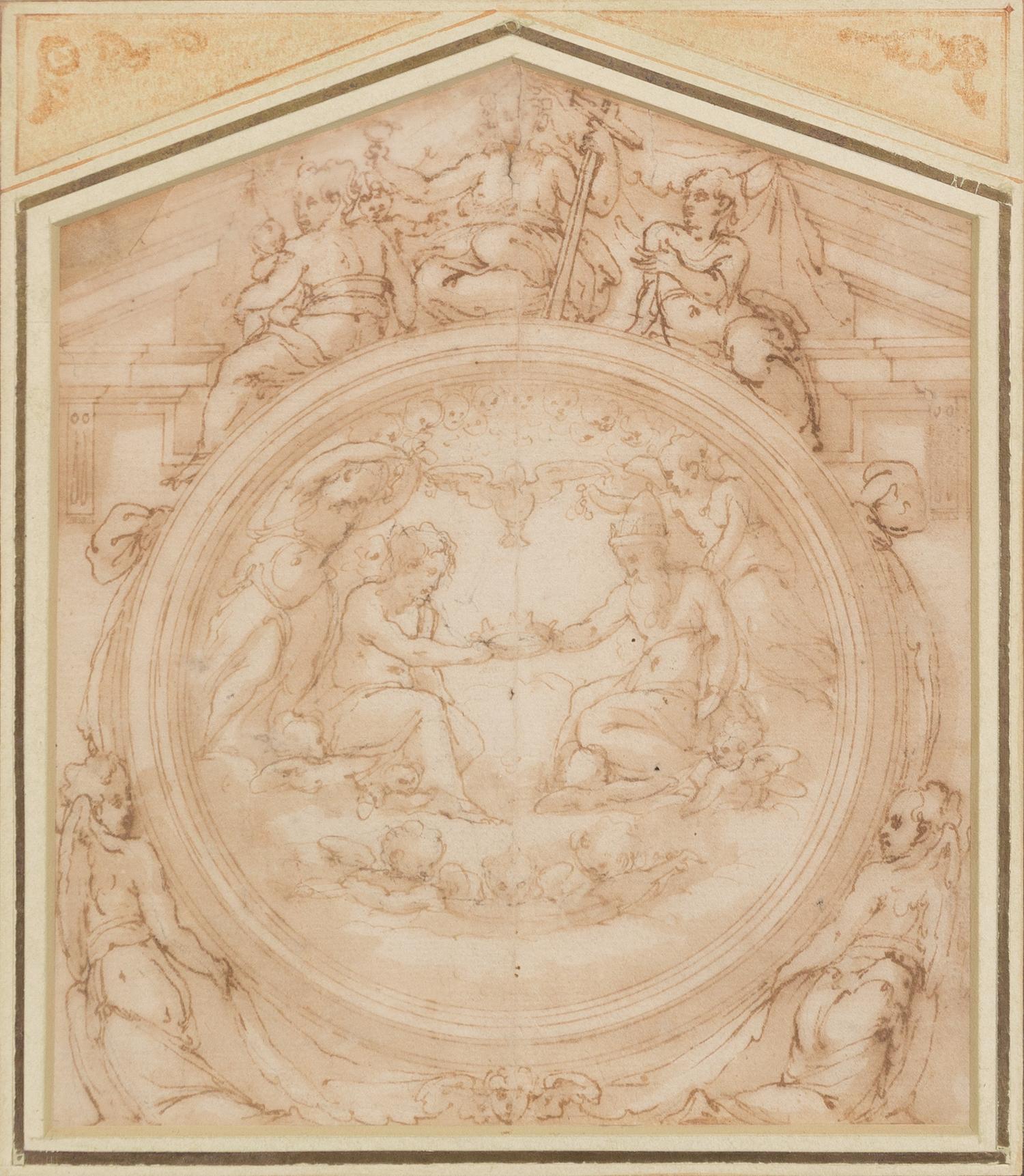 Circle of Giorgio Vasari, (Italian, 1511-1574), Mural Study