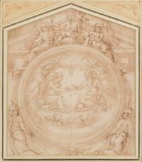 Circle of Giorgio Vasari, (Italian, 1511-1574), Mural Study