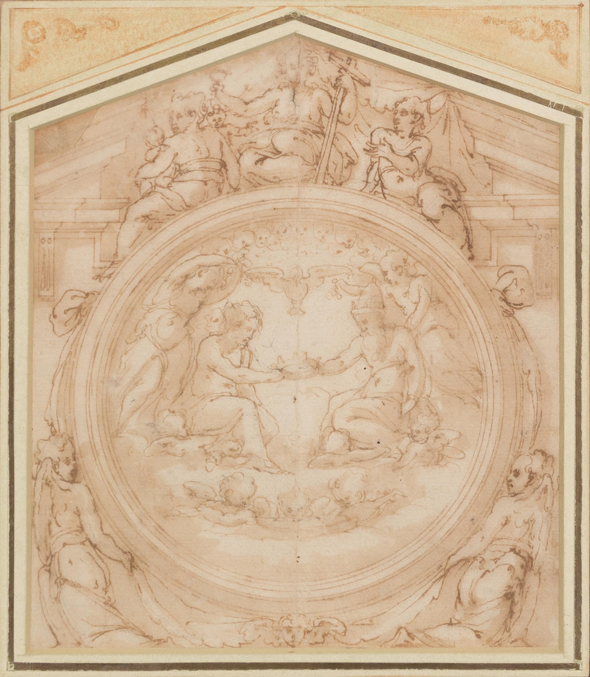 Circle of Giorgio Vasari, (Italian, 1511-1574), Mural Study