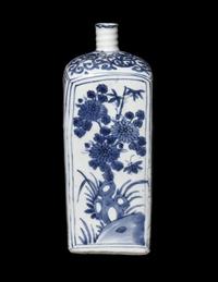 A Chinese Blue and White Porcelain Wine Bottle