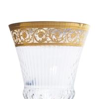 A Saint-Louis Gilt Decorated Cut Glass Stemware Service
