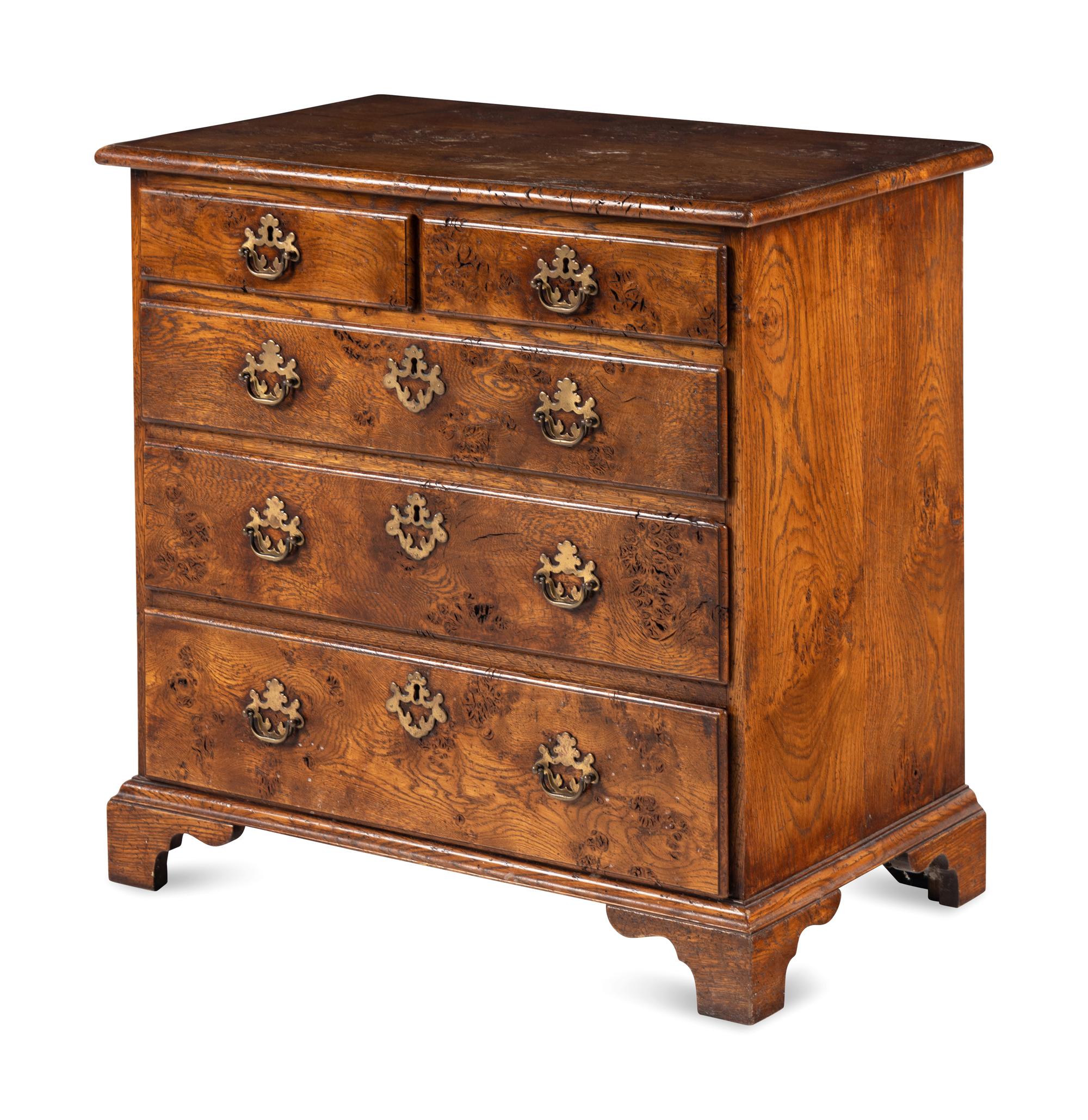 A George II Walnut Chest of Drawers