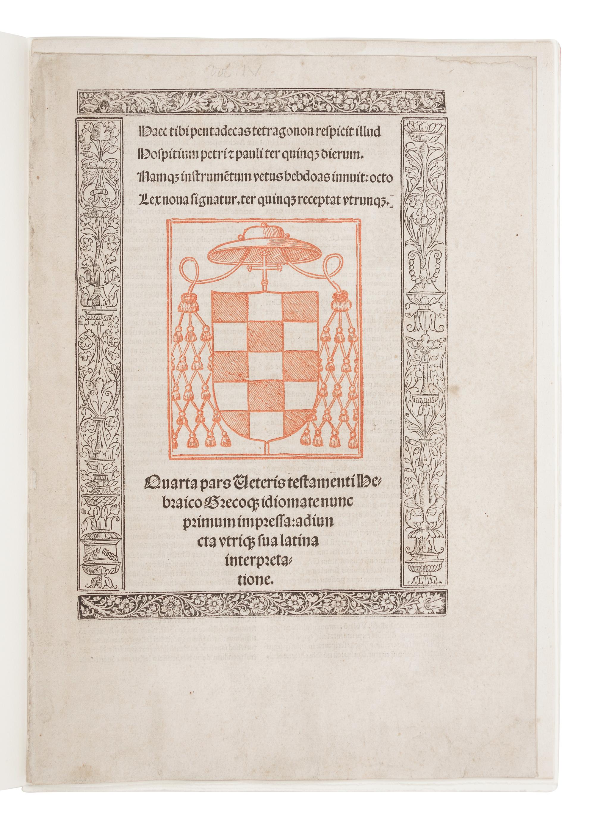 [BOOK CLUB OF CALIFORNIA]. HALL, Basil. The Great Polyglot Bibles: Including a Leaf from the Complutensian of Acalá, 1514-17 . San Francisco: the Book Club of California, 1966.