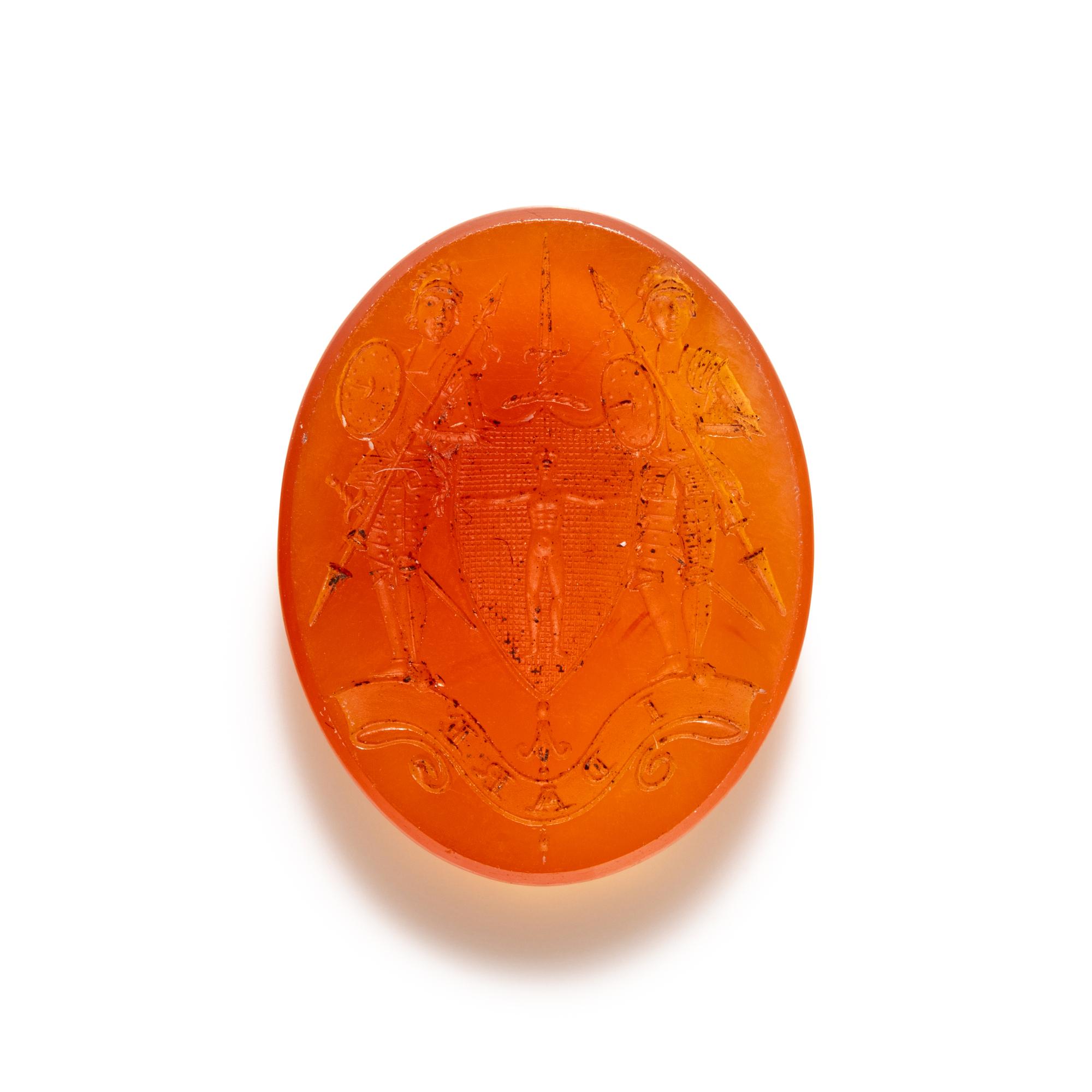 A Neoclassical Carnelian Intaglio with Coat of Arms