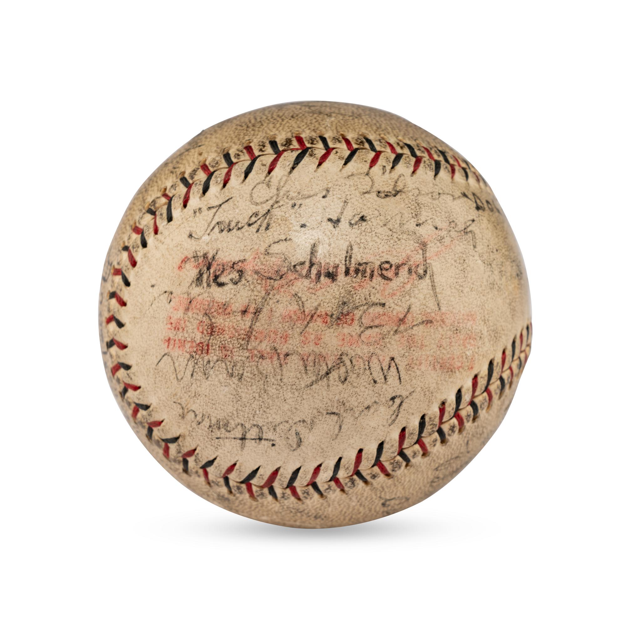 A 1929 Los Angeles Angels Team Signed Autograph Baseball