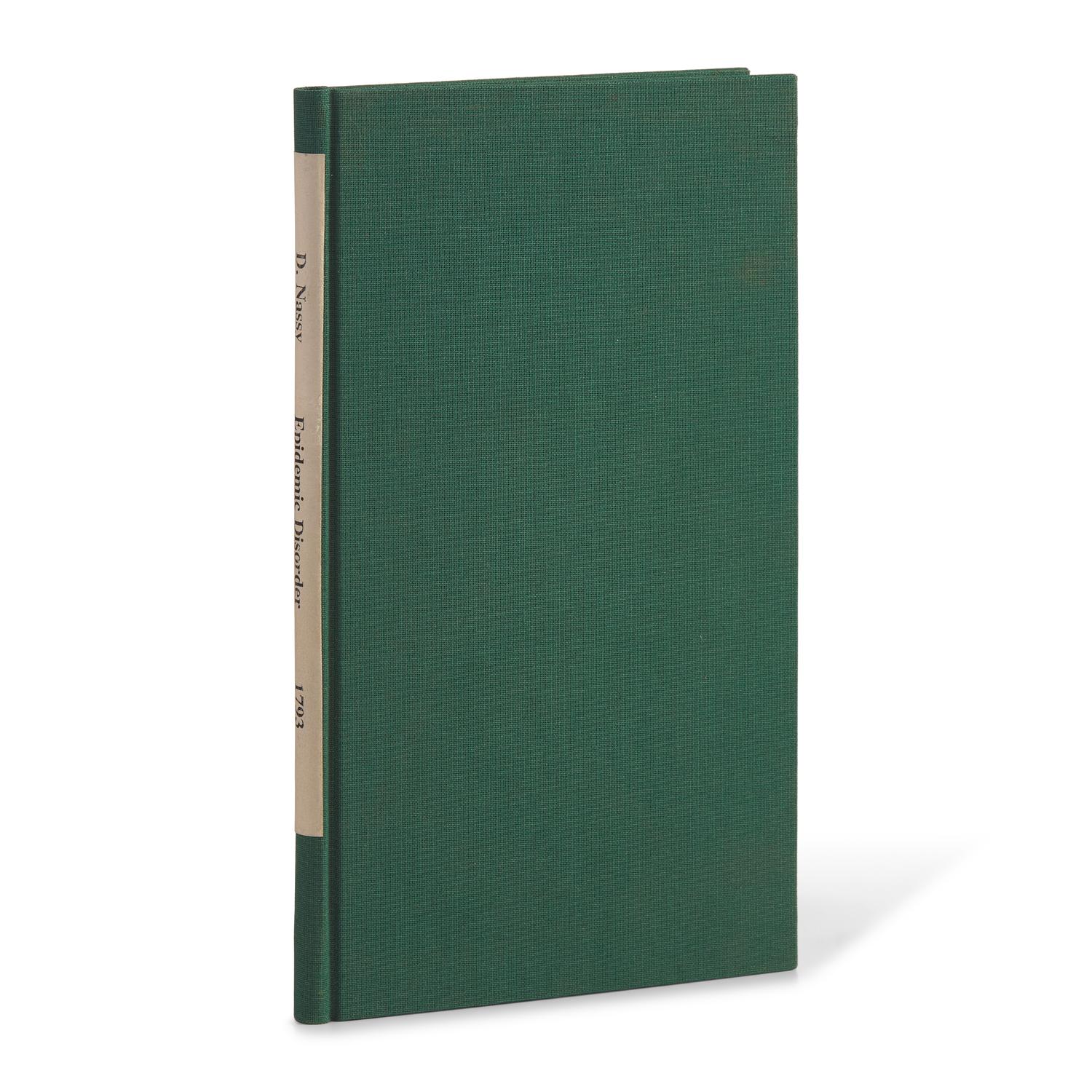 [Science & Medicine] [Yellow Feve] Nassy, D(avid de Isaac Cohen). Observations on the Cause, Nature, and Treatment of the Epidemic Disorder, Prevalent in Philadelphia