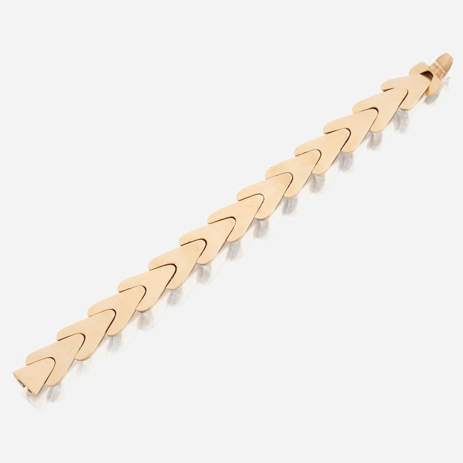 A gold and diamond bracelet