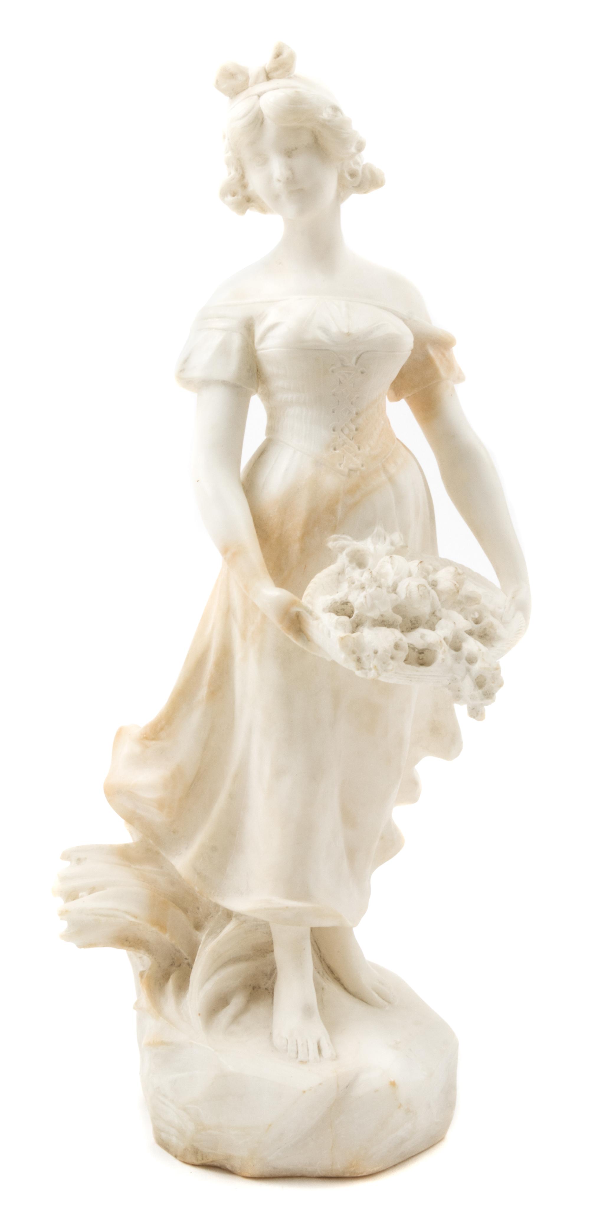 A Continental Marble Figure Height 21 inches. — 19TH/20TH CENTURY