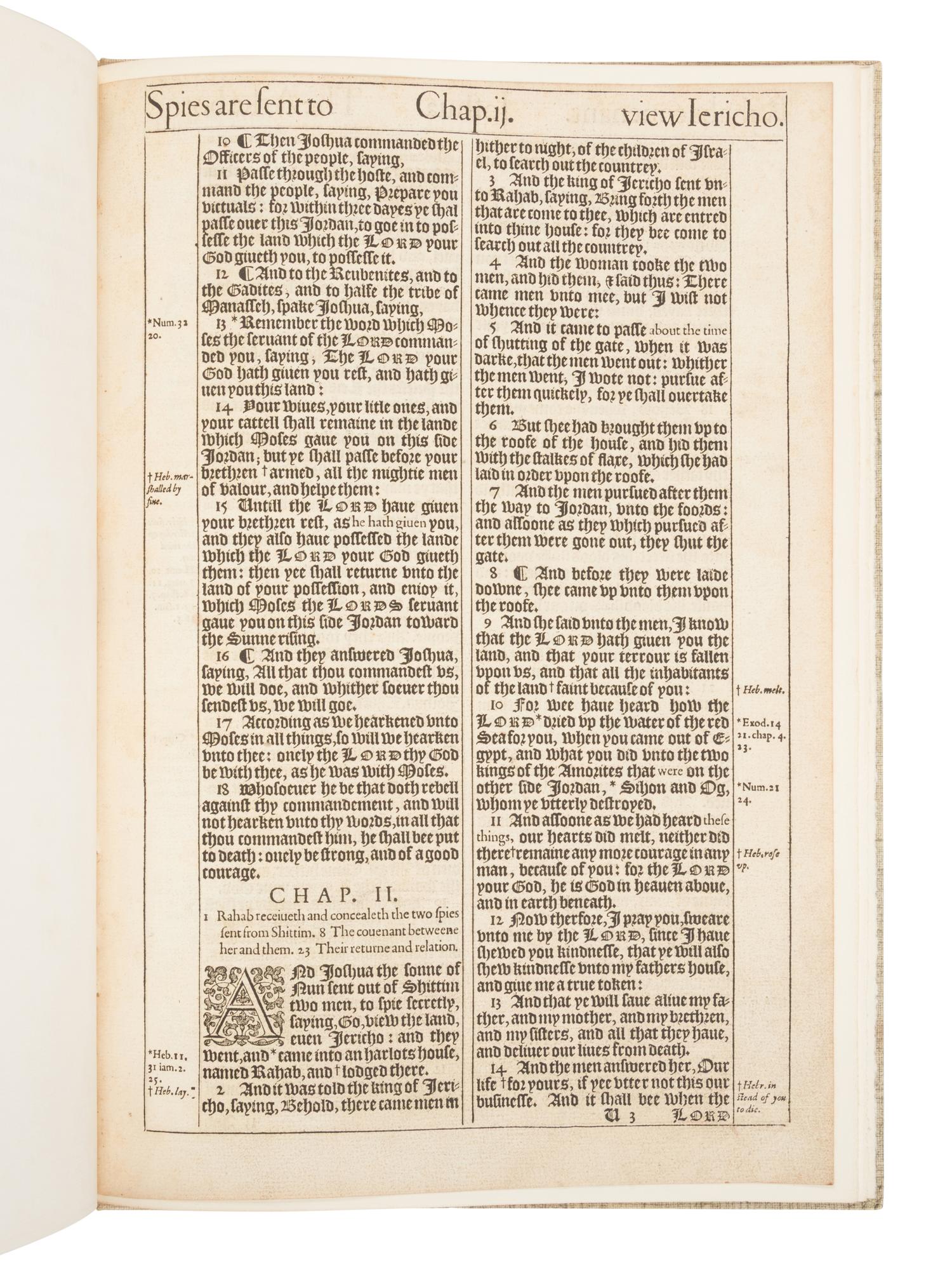 [LEAF BOOK - KING JAMES BIBLE]. The Making of the King James Bible. A Monograph..., with an original leaf from the great "She" Bible of 1611. Edwin Elliot Willoughby, editor. Los Angeles: Printed for Dawson's Book Shop at the Plantin Press, 1956.