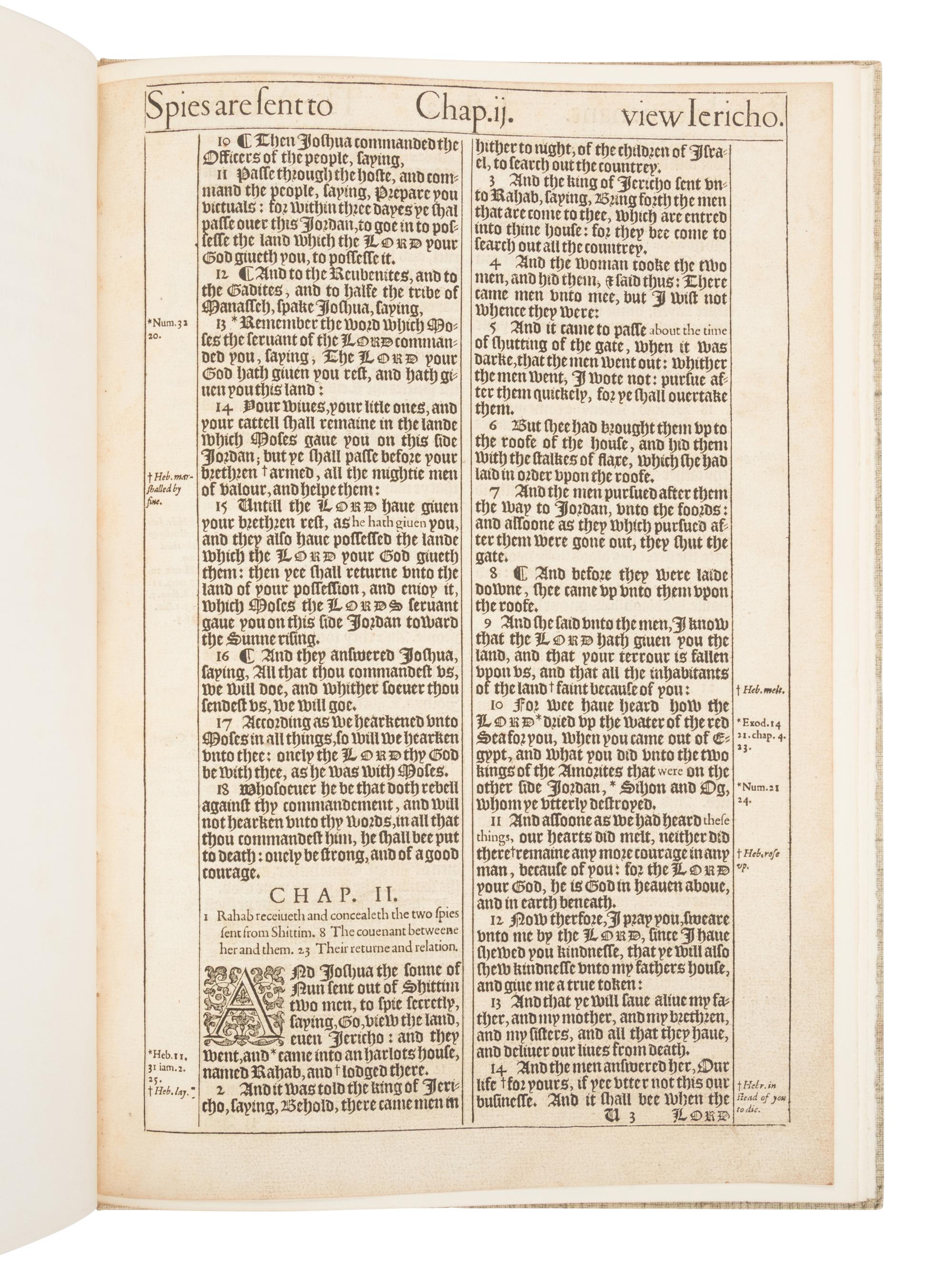 [LEAF BOOK - KING JAMES BIBLE]. The Making of the King James Bible. A Monograph..., with an original leaf from the great "She" Bible of 1611. Edwin Elliot Willoughby, editor. Los Angeles: Printed for Dawson's Book Shop at the Plantin Press, 1956.