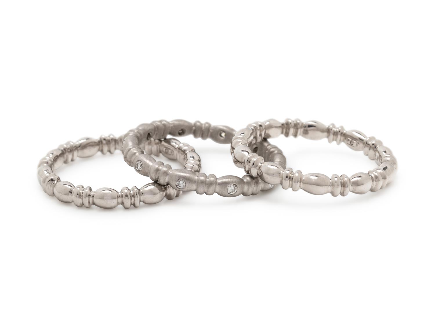 PLATINUM AND DIAMOND RING SET