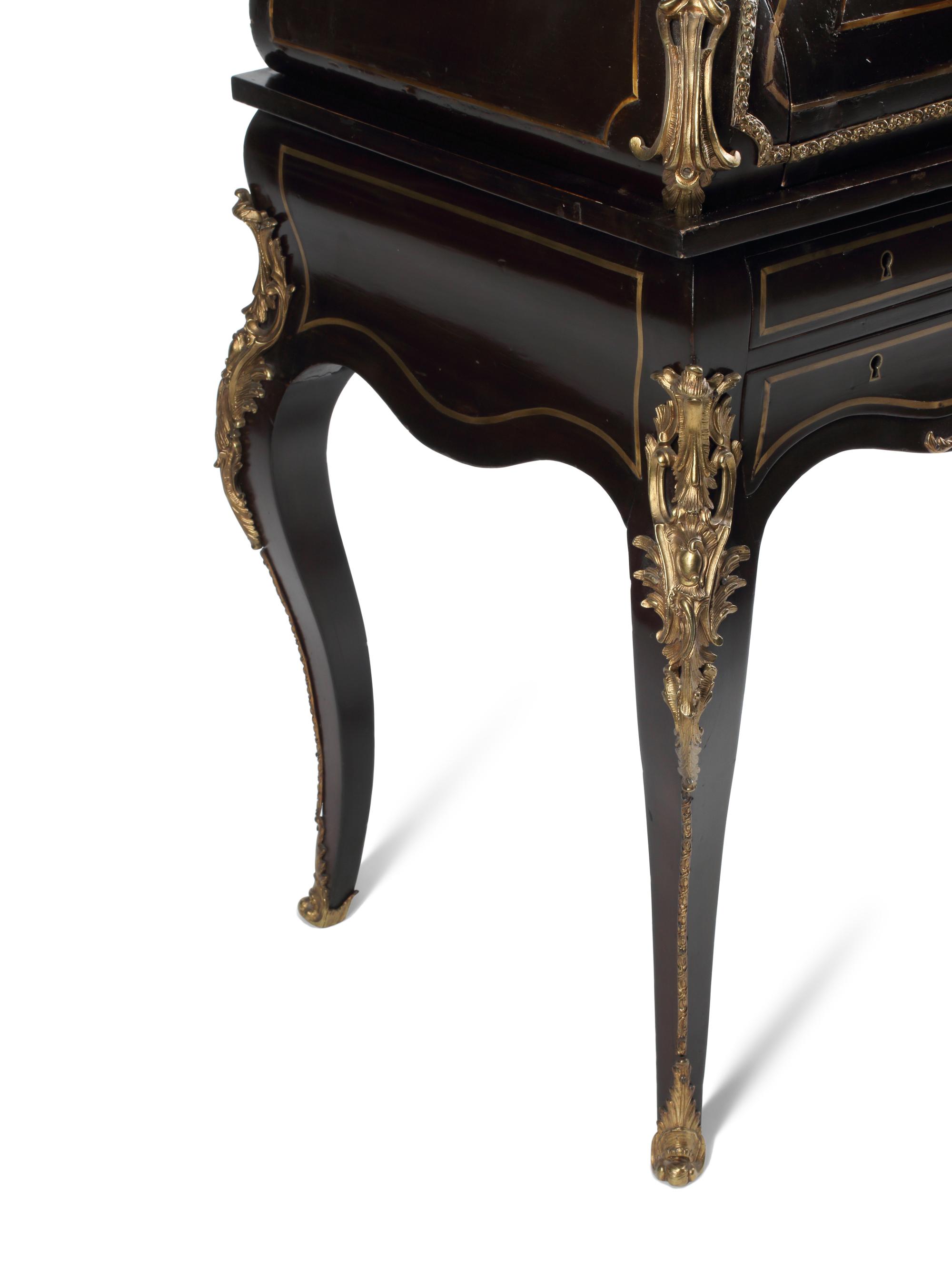 A Napoleon III Gilt Bronze Mounted Bureau