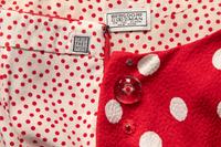 Geoffrey Beene Red Polka Dot Skirt Suit