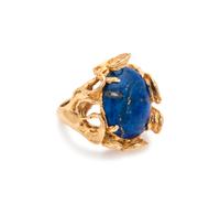 JEAN LASNIER, YELLOW GOLD AND LAPIS LAZULI RING
