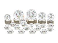 A Herend Porcelain Indian Basket Dinner Service