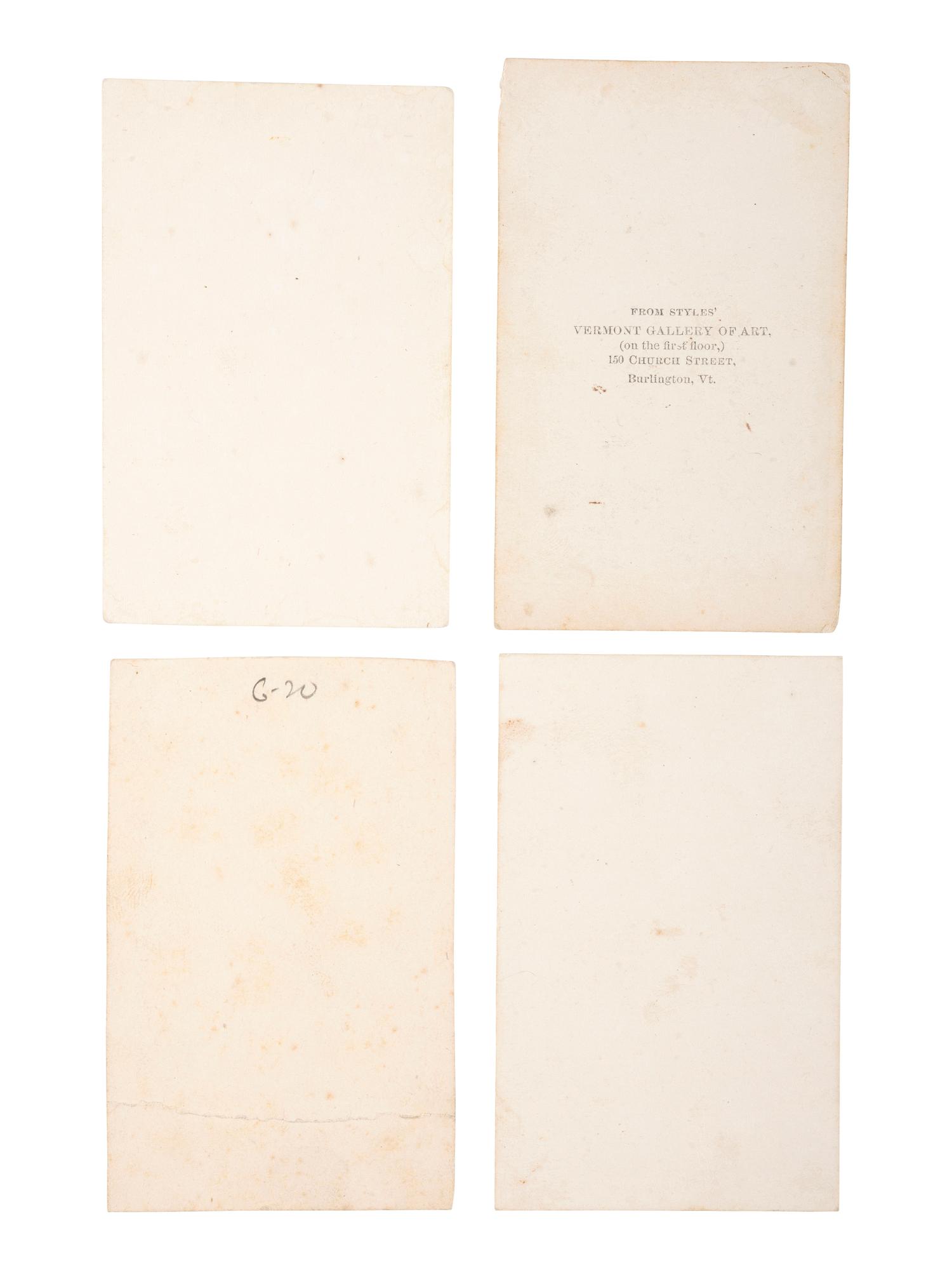 [LINCOLN, Abraham (1809-1865)]. A group of 4 CDVs of John Wilkes Booth, including the "Wanted" poster shot.