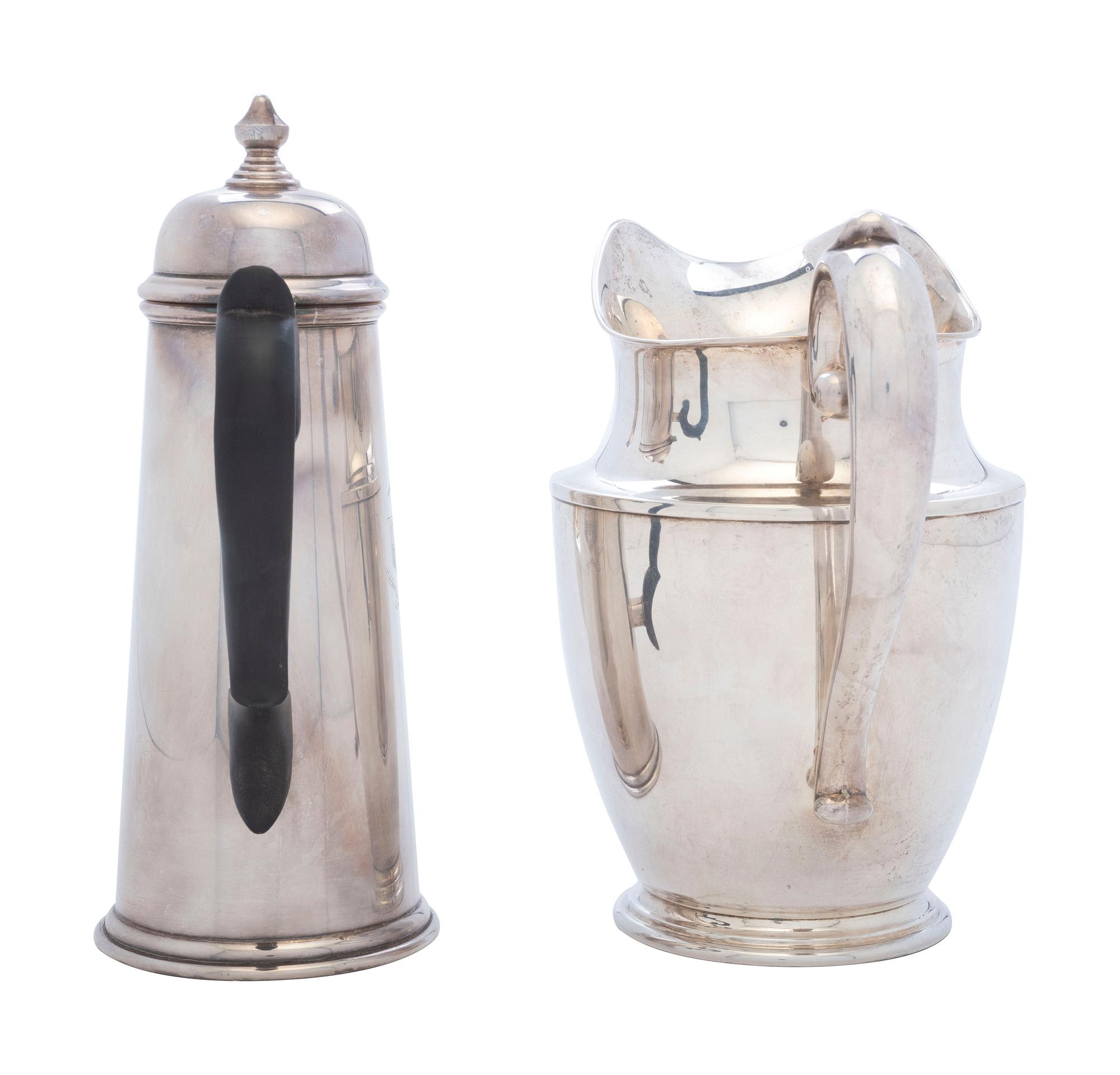 An American Silver Water Pitcher and Coffee Pot