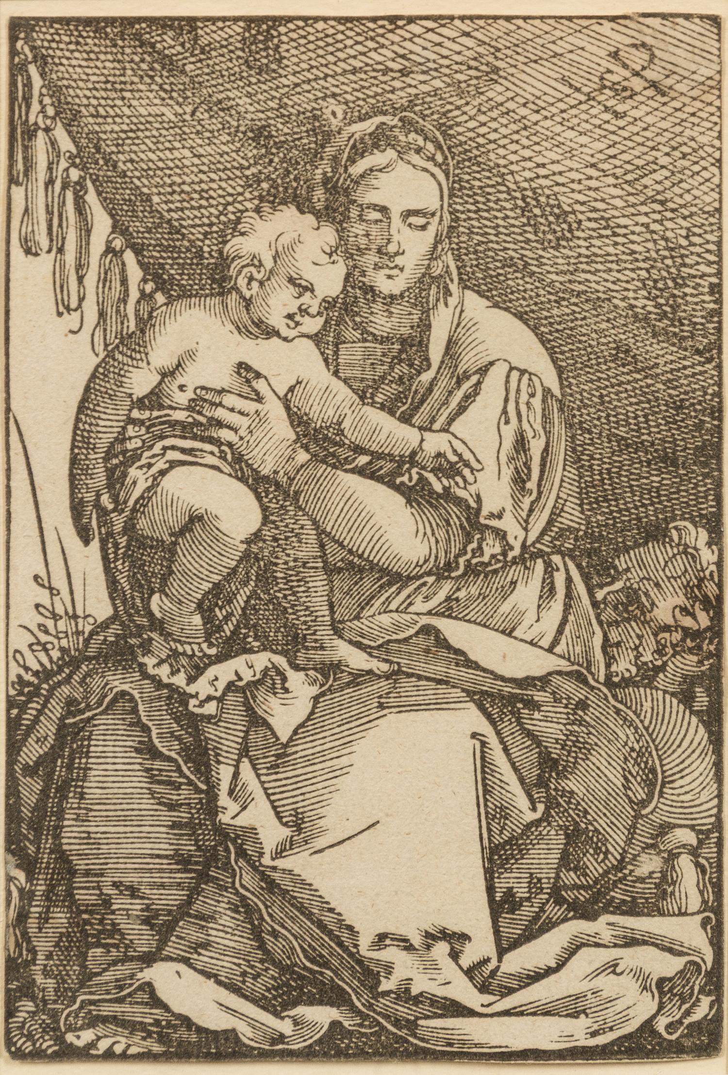 Sebald Beham , (German, 1500-1550), The Holy Family Under the Canopy