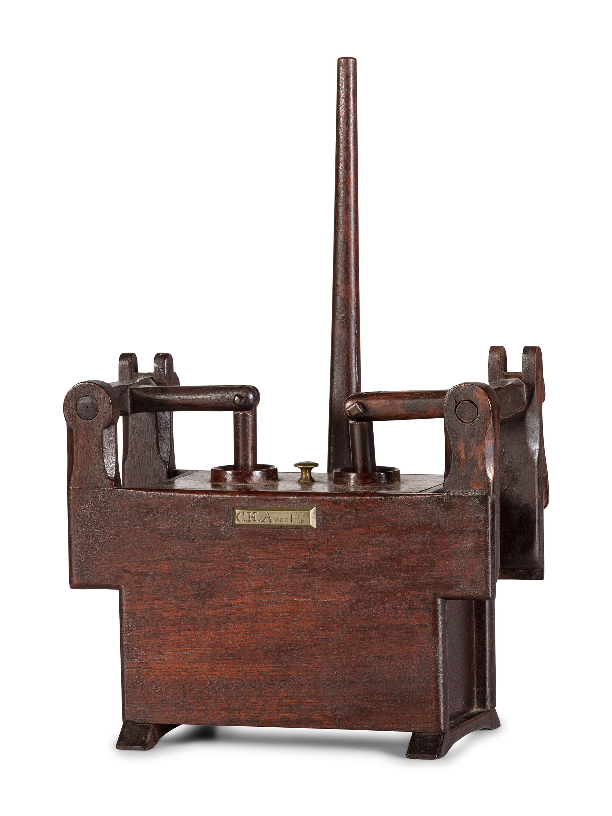 A Double Butter Churn Patent Model by C.H. Arnold