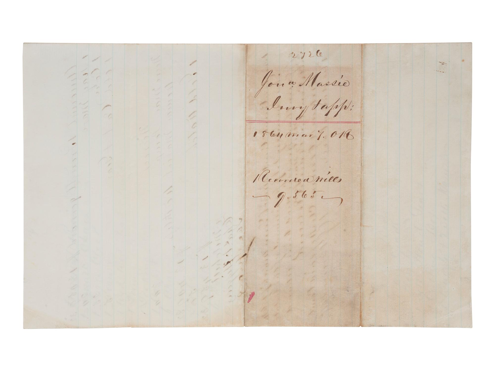 [ENSLAVEMENT & ABOLITION]. 2 Kentucky estate documents listing individual enslaved persons valued at zero dollars or "worthless." 1825, 1864.