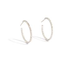 ROBERTO COIN, DIAMOND HOOP EARRINGS