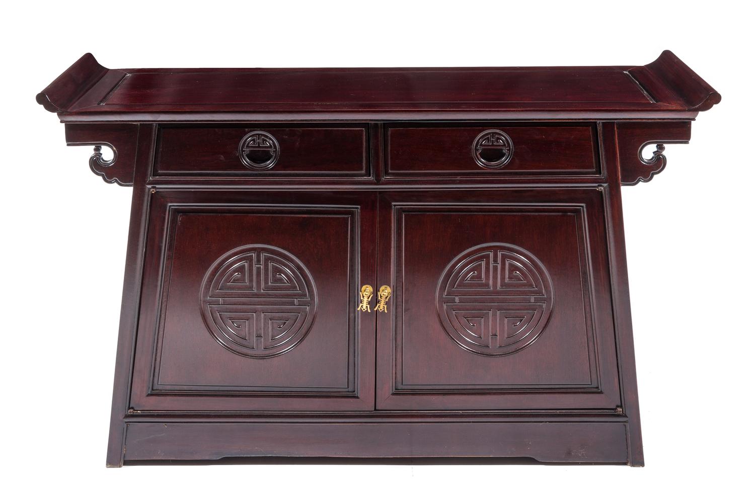 A Rosewood Altar Coffer — 20TH CENTURY