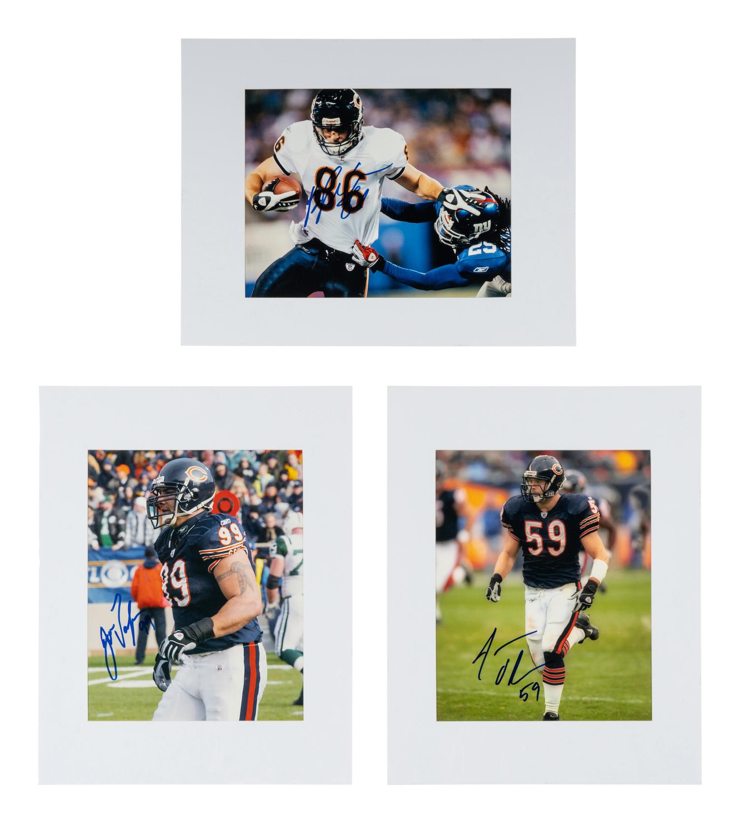 A Large Group of Chicago Bears Signed Autograph Memorabilia Featuring Dick Butkus, Dave Duerson and Wilber Marshall