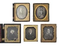 [EARLY PHOTOGRAPHY]. 30 sixth plate daguerreotypes of serious women of varying ages.