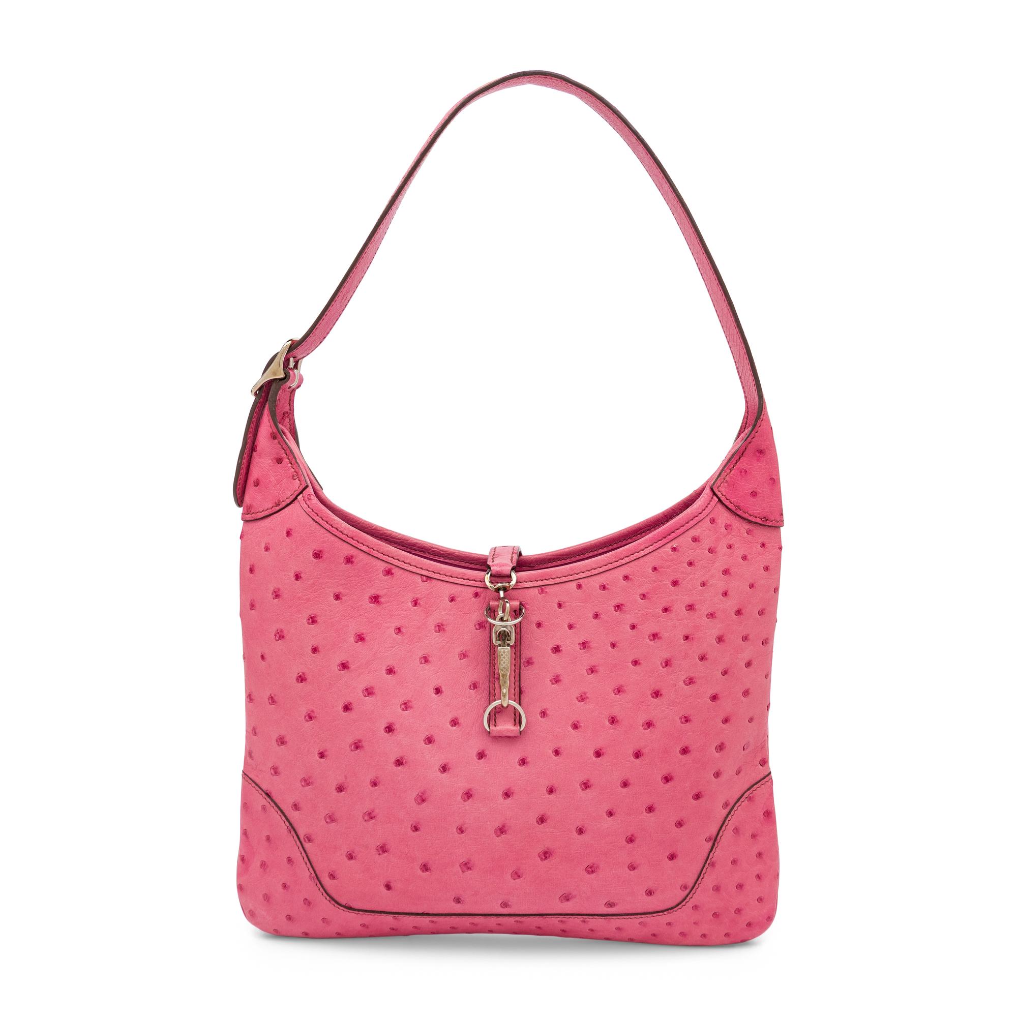 Hermès, Trim I 30 Bag in Pink Ostrich