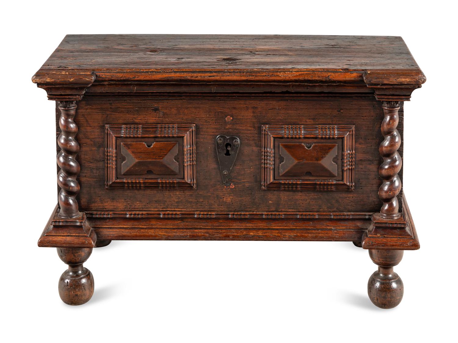 A Charles II Carved Oak Chest
