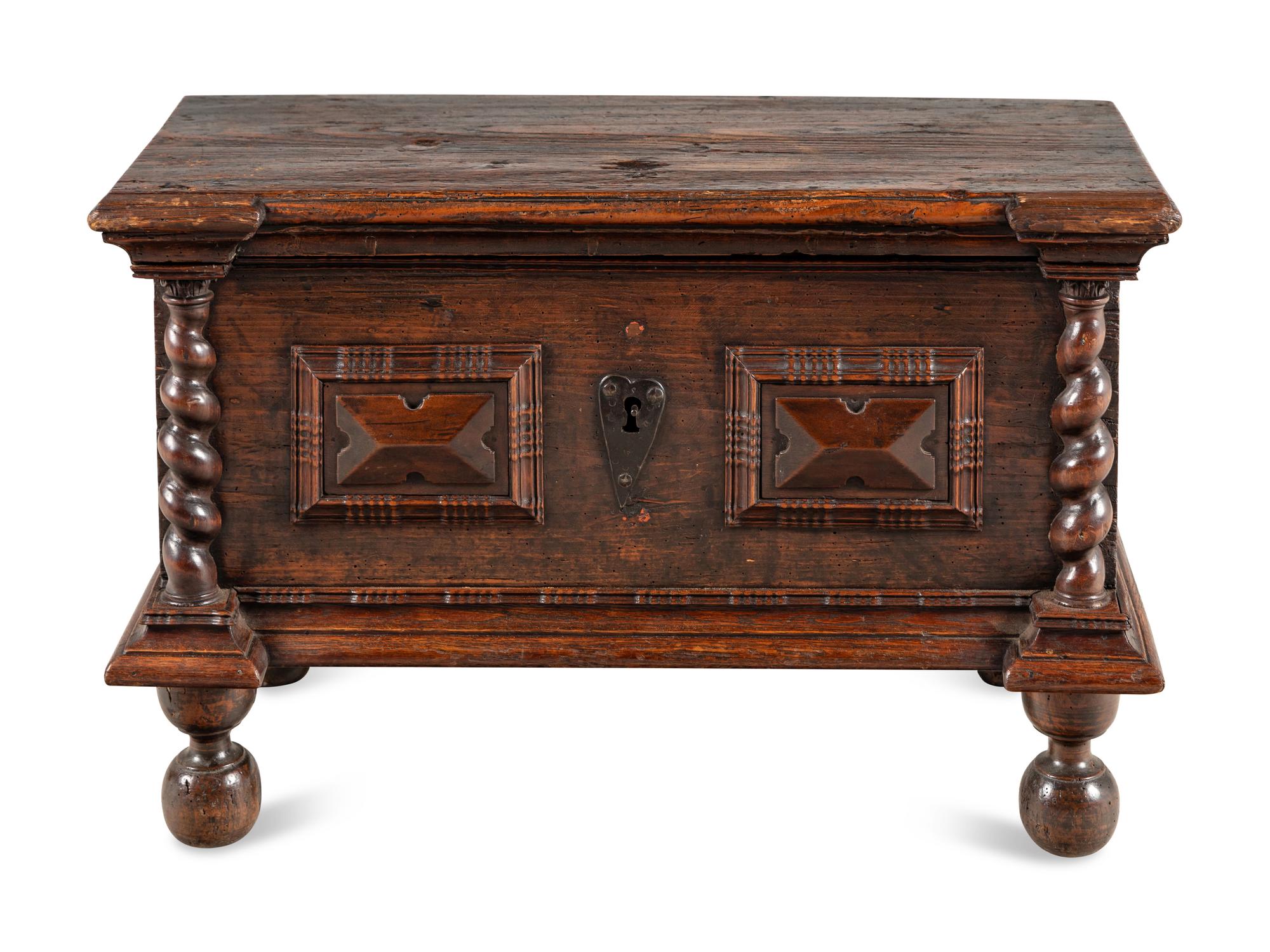 A Charles II Carved Oak Chest