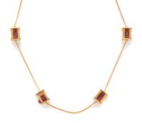 YELLOW GOLD AND RUBY NECKLACE
