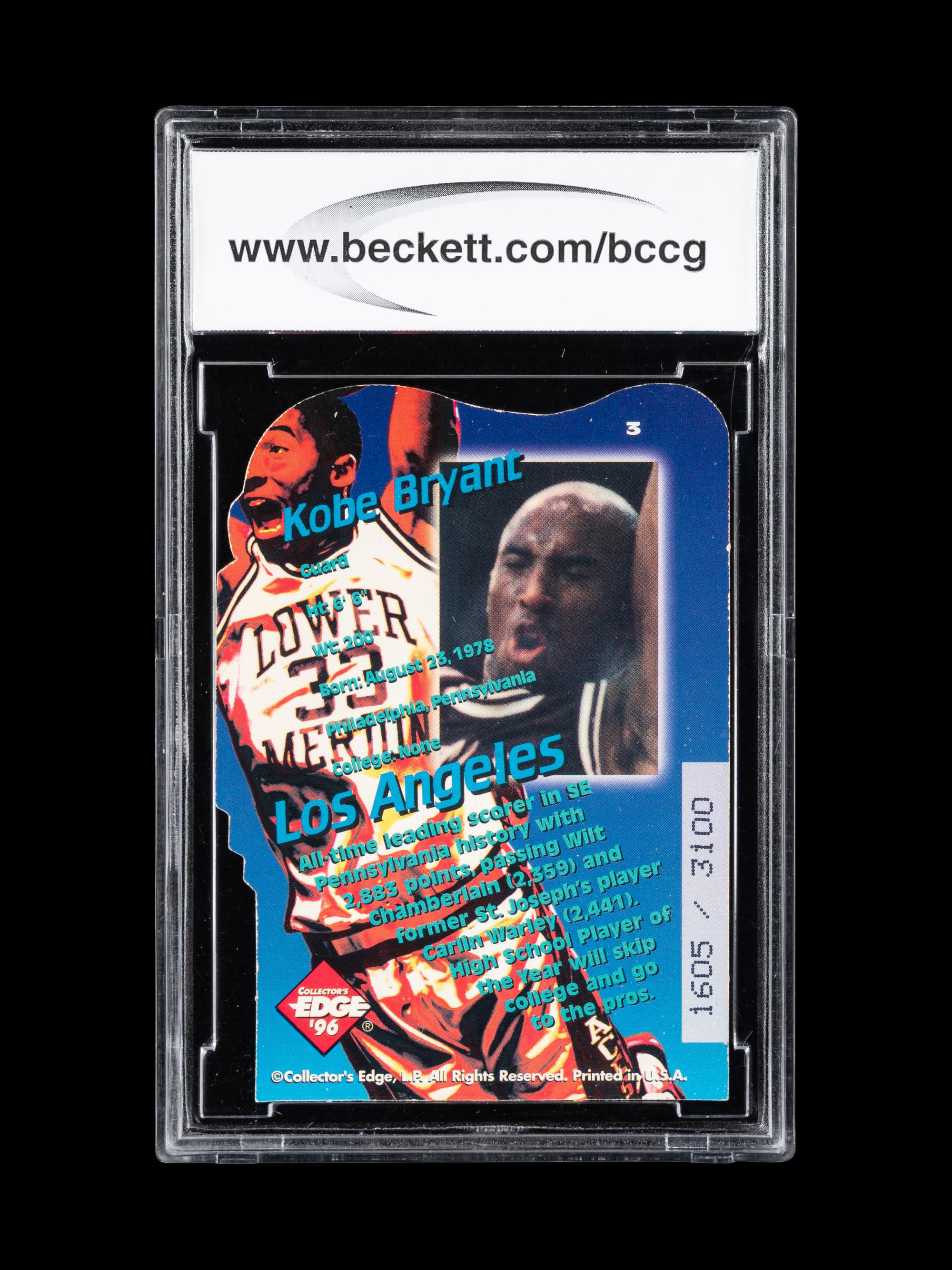 A Group of 1996-97 Collector's Edge Kobe Bryant Rookie Basketball Cards,