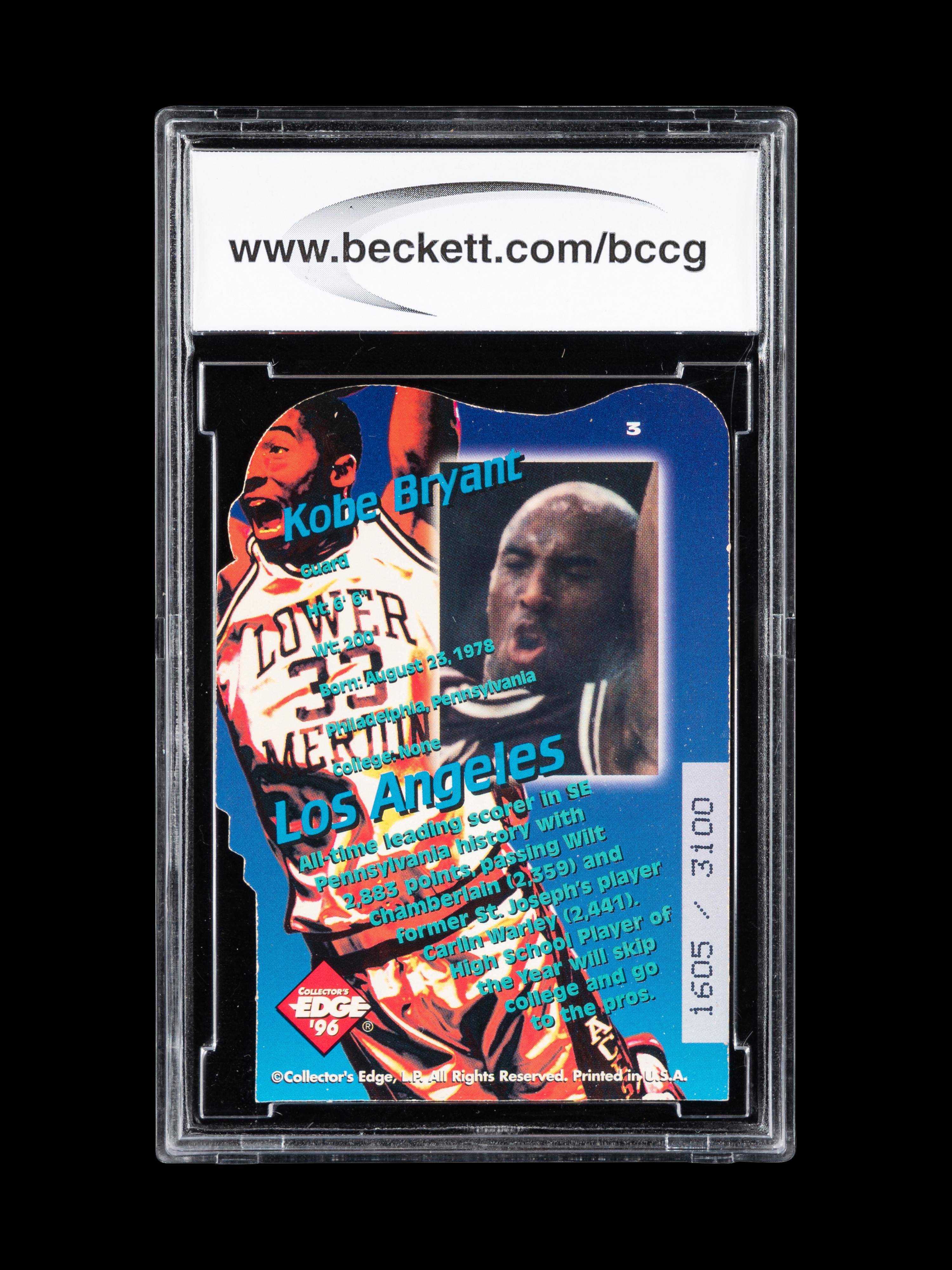 A Group of 1996-97 Collector's Edge Kobe Bryant Rookie Basketball Cards,