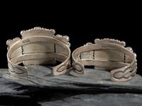 Southwestern-style Sterling Silver and Cluster Cuff Bracelets