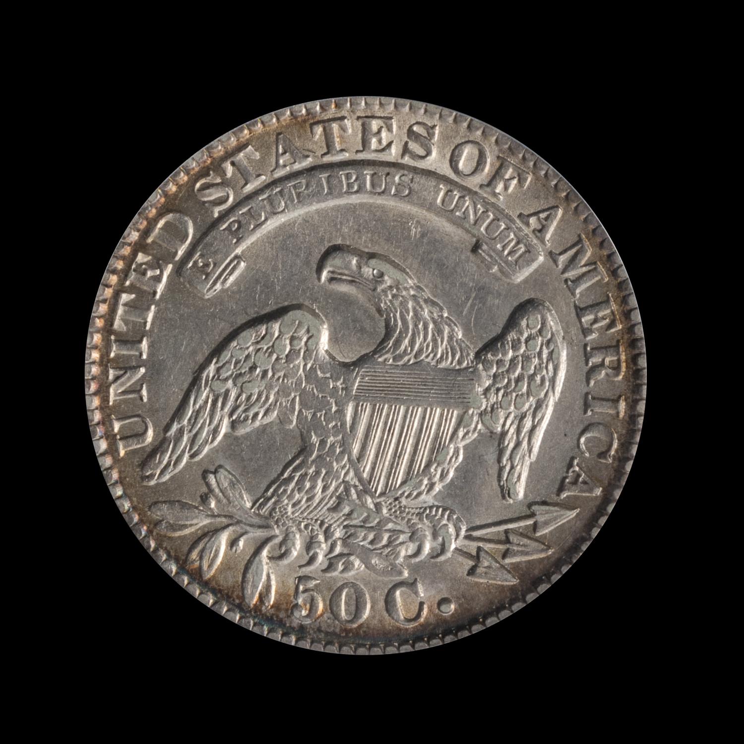 A United States 1834 Capped Bust: Large Date, Large Letter 50c Coin